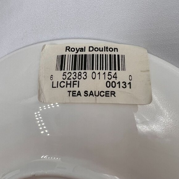 Brand New Royal Doulton Porcelain "Lichfield" Floral Teacup & Saucer Set of 6 - Picture 8 of 12